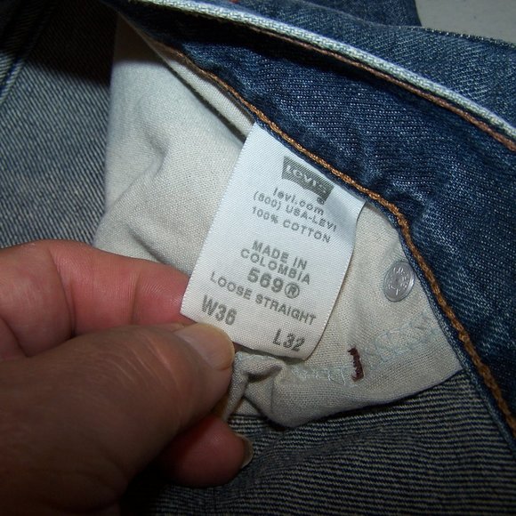 LEVIS 569 LOOSE STRAIGHT LEG BLUE JEANS S3491 - Picture 6 of 8